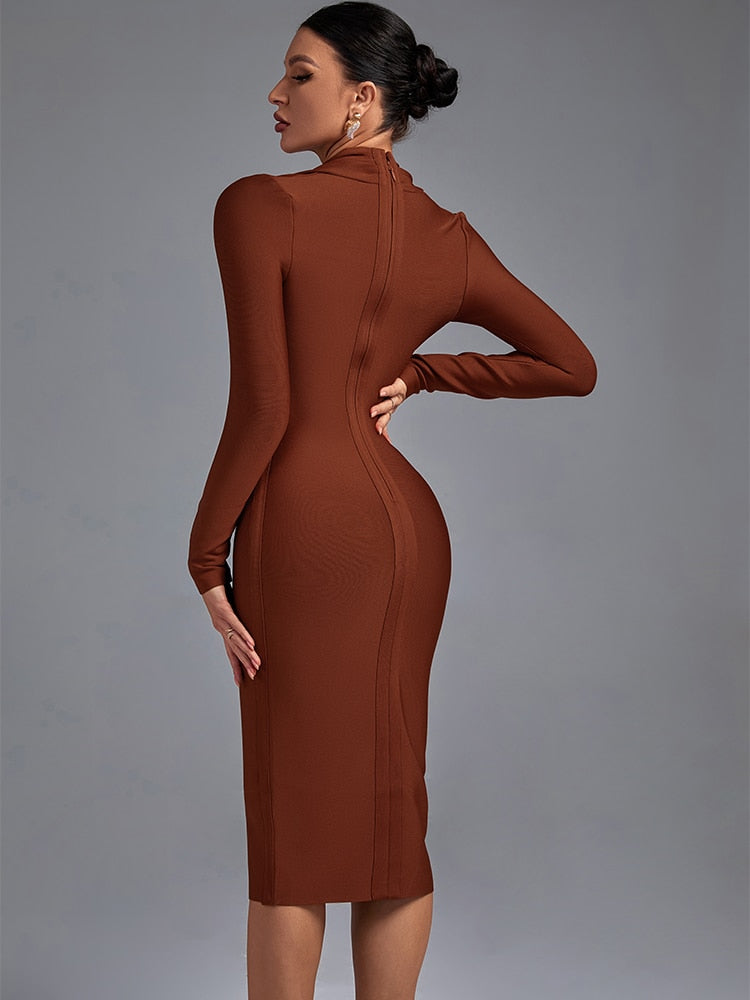 Agatha Low V Bandage dress