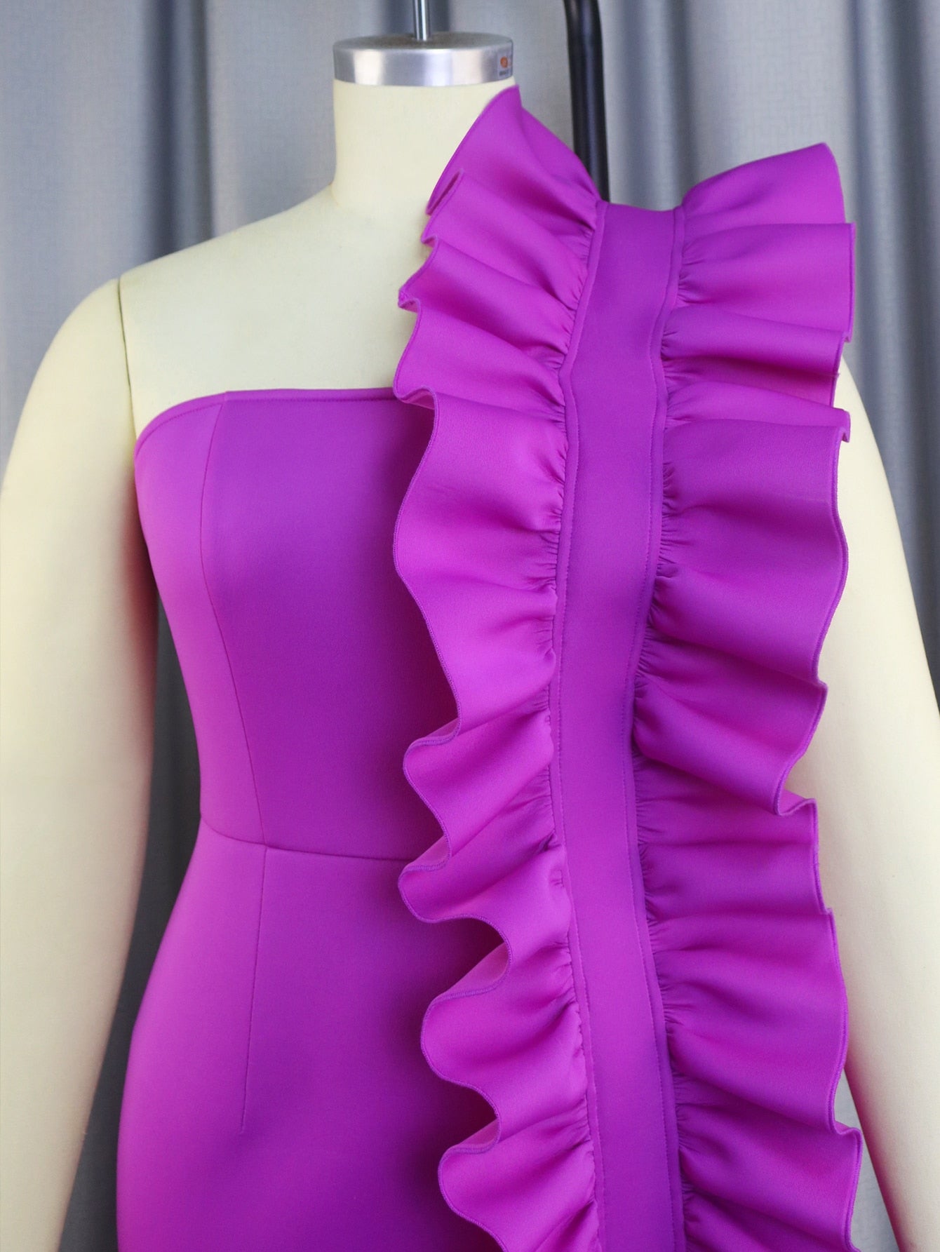 Mona Backless Purple Ruffle Dress