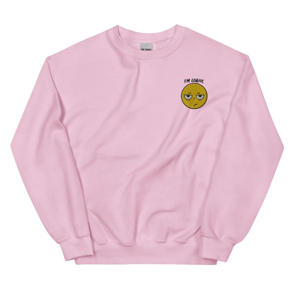 Meh Emoji Unisex Sweatshirt - Light Pink / S - Shirts & Tops