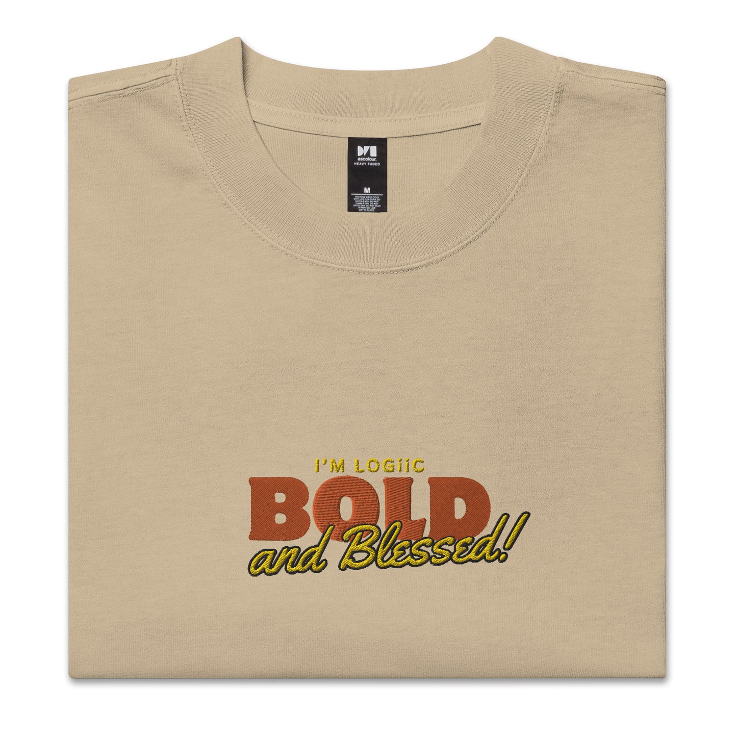 Bold & Blessed centre Oversized faded t-shirt
