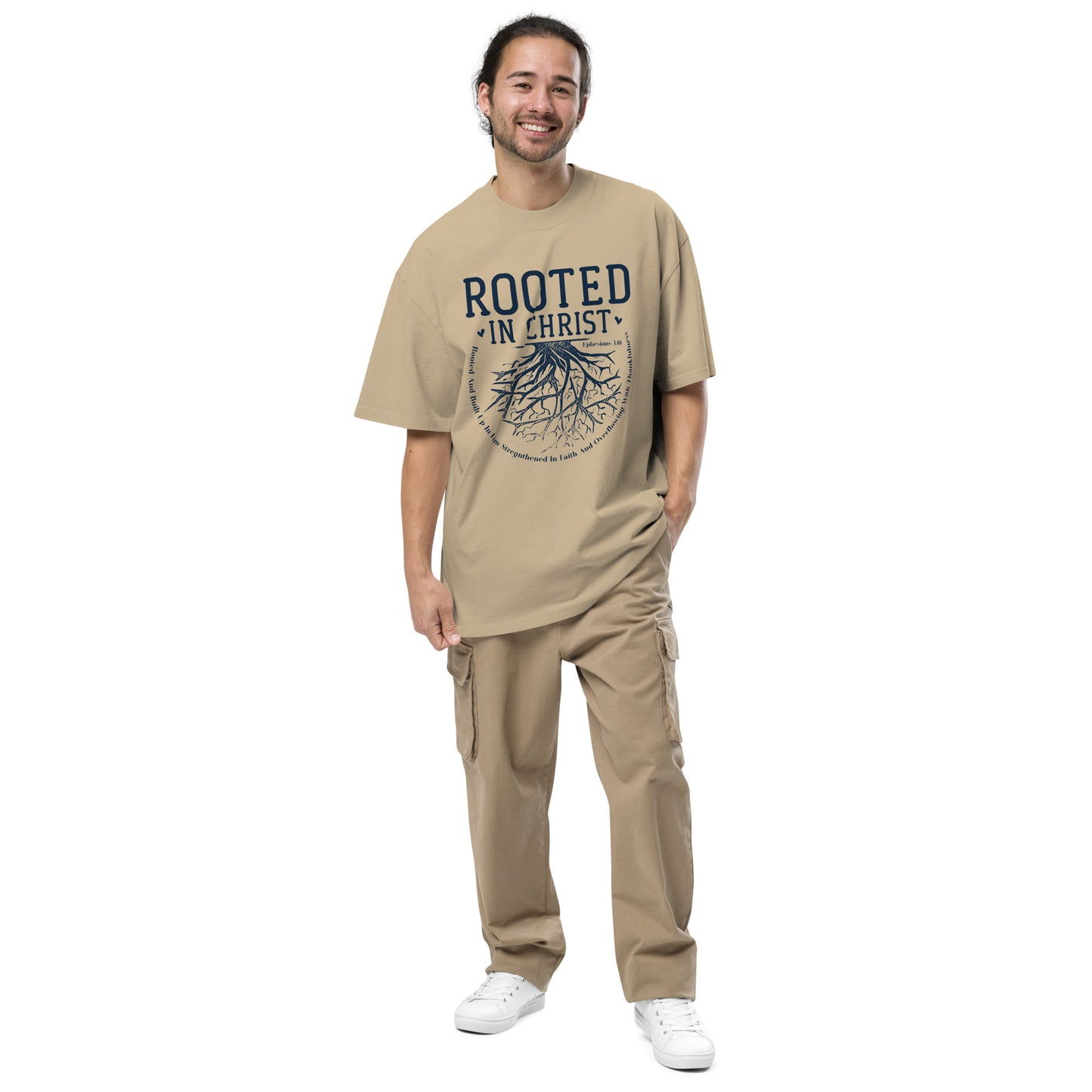 Rooted Oversized faded t-shirt