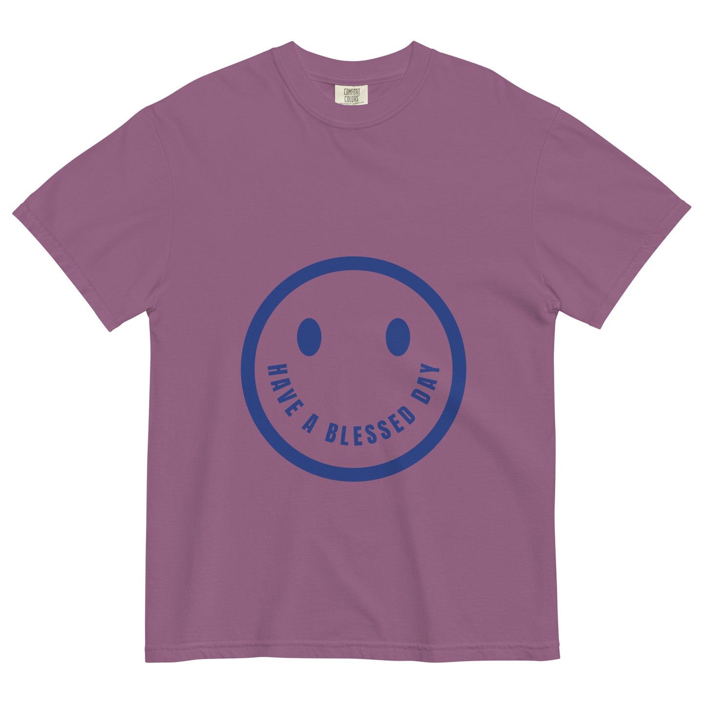 Smiley Face Unisex garment-dyed heavyweight t-shirt