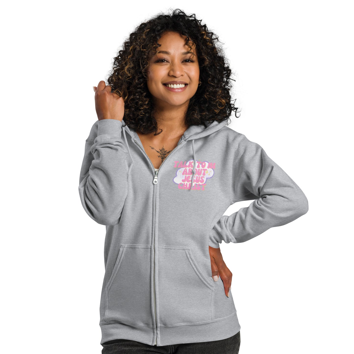 Talk about Jesus Unisex heavy blend zip hoodie