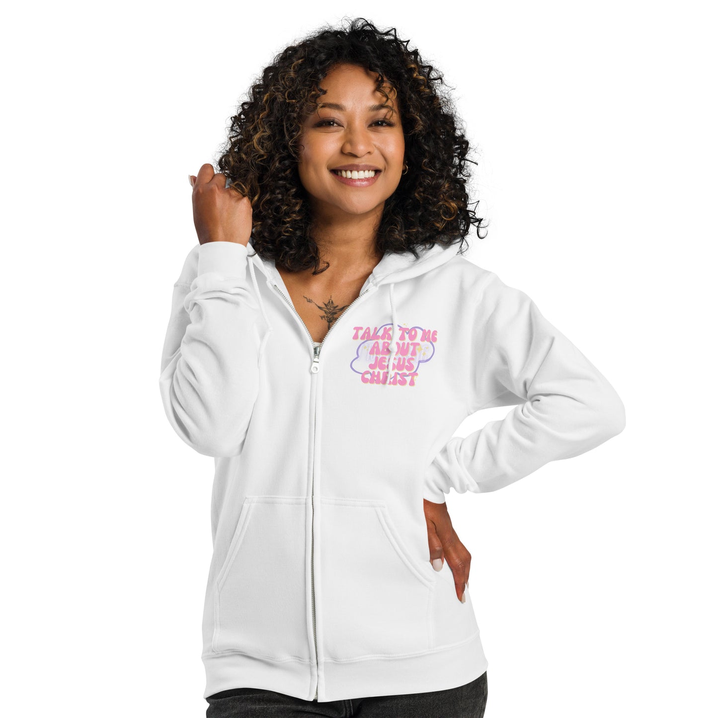Talk about Jesus Unisex heavy blend zip hoodie