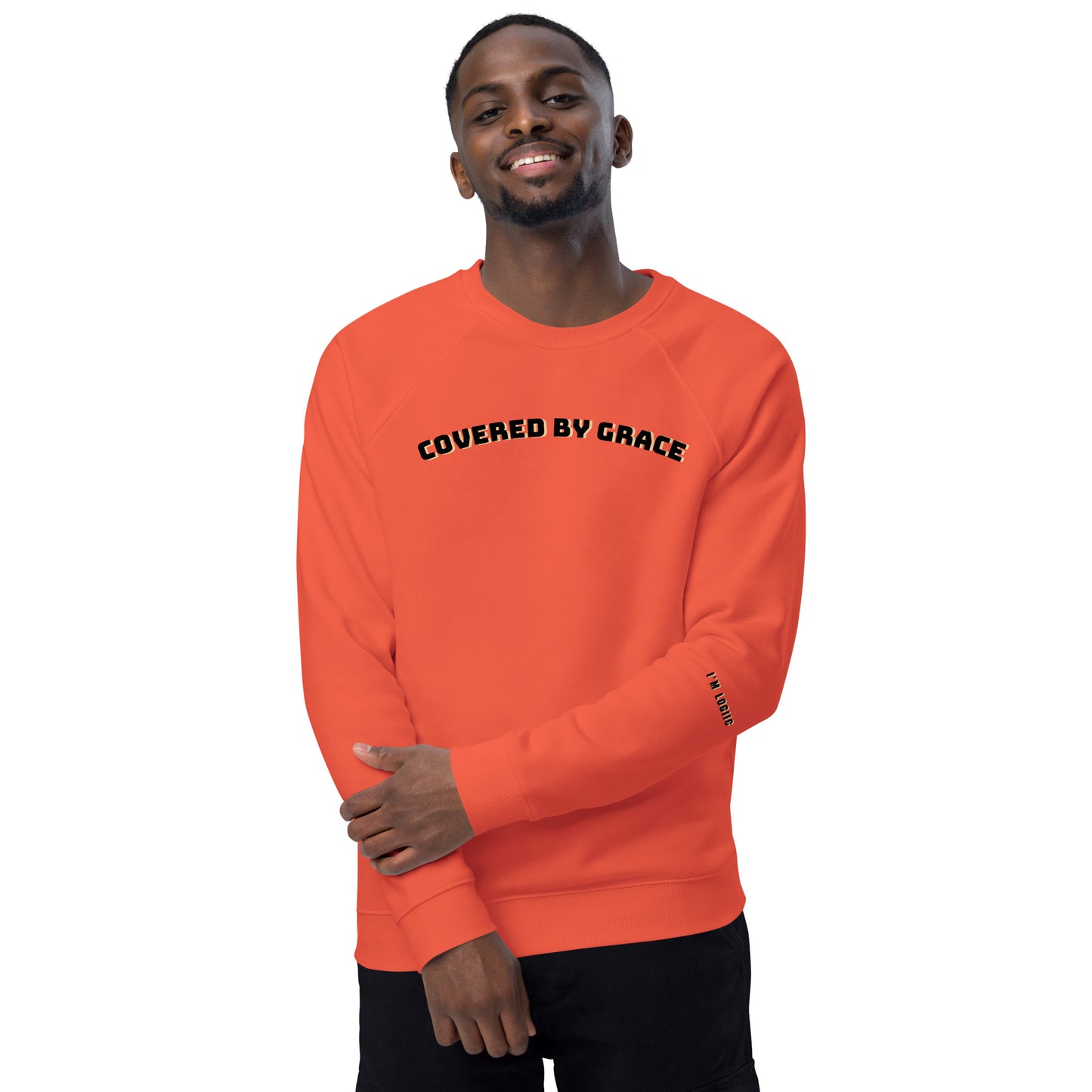 Covered by Grace Unisex organic raglan sweatshirt