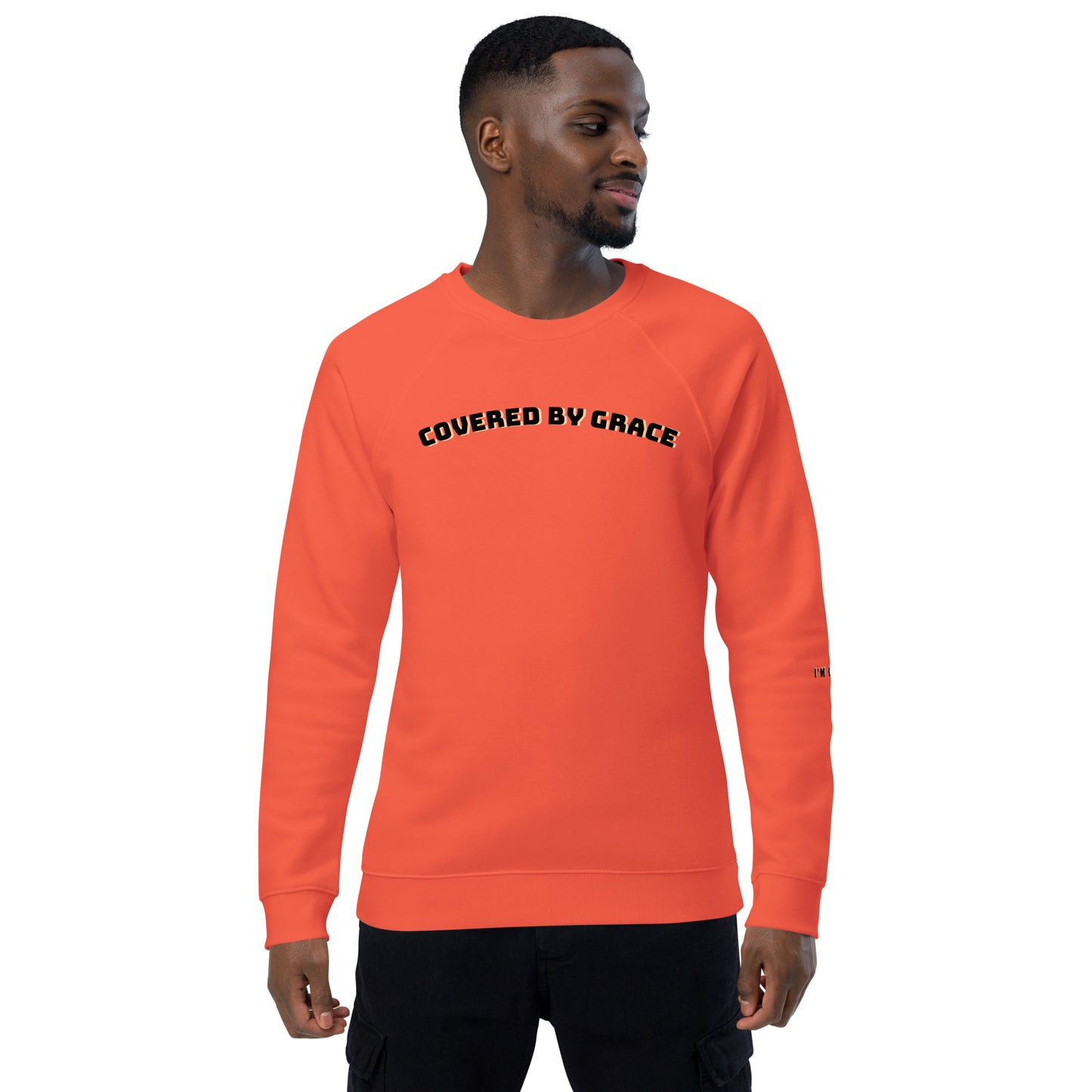 Covered by Grace Unisex organic raglan sweatshirt