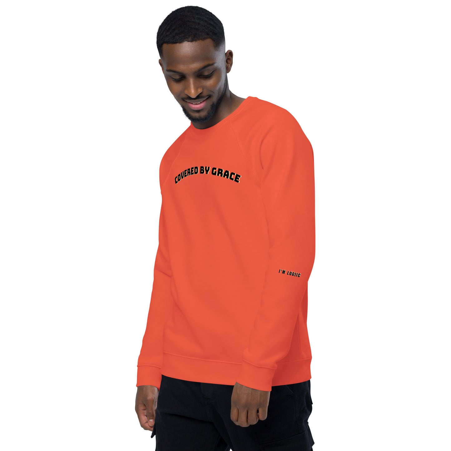 Covered by Grace Unisex organic raglan sweatshirt