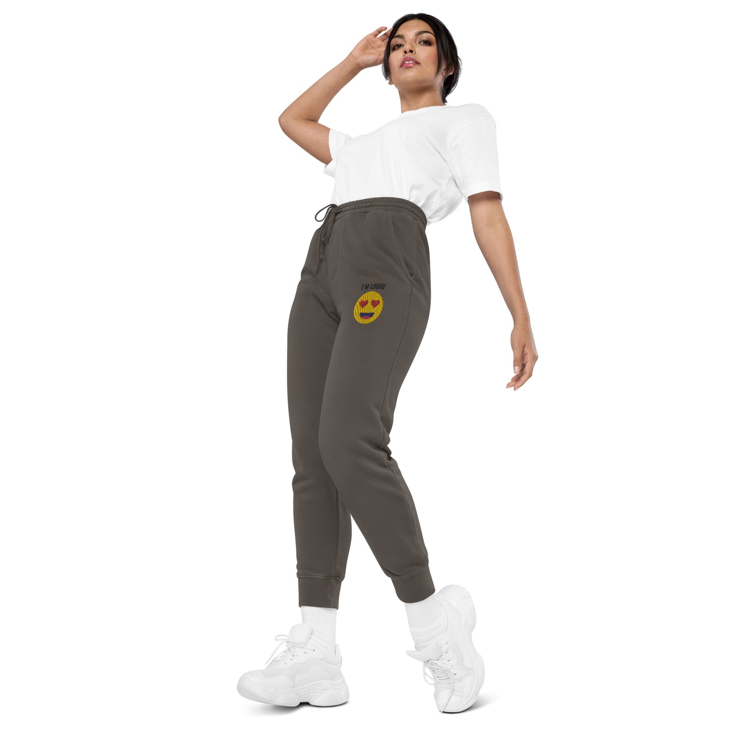 Heart Eye Emoji Unisex pigment-dyed sweatpants