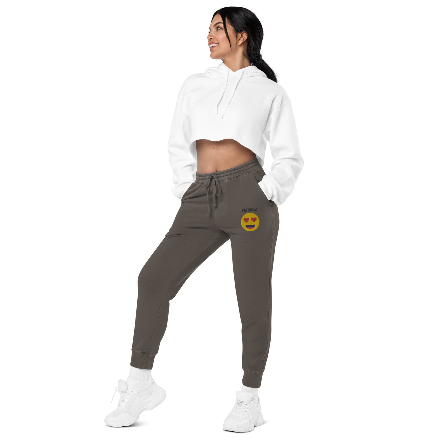 Heart Eye Emoji Unisex pigment-dyed sweatpants