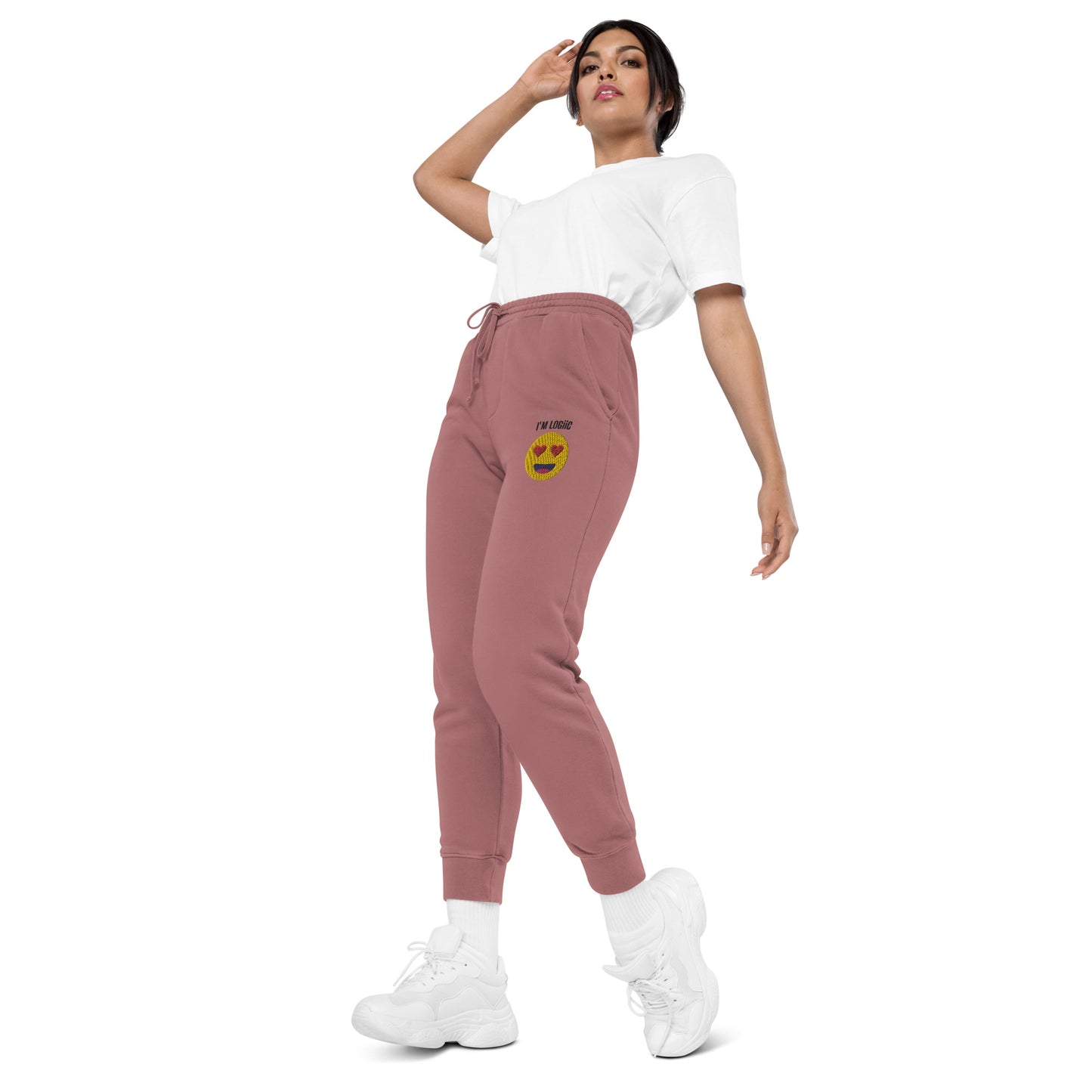 Heart Eye Emoji Unisex pigment-dyed sweatpants