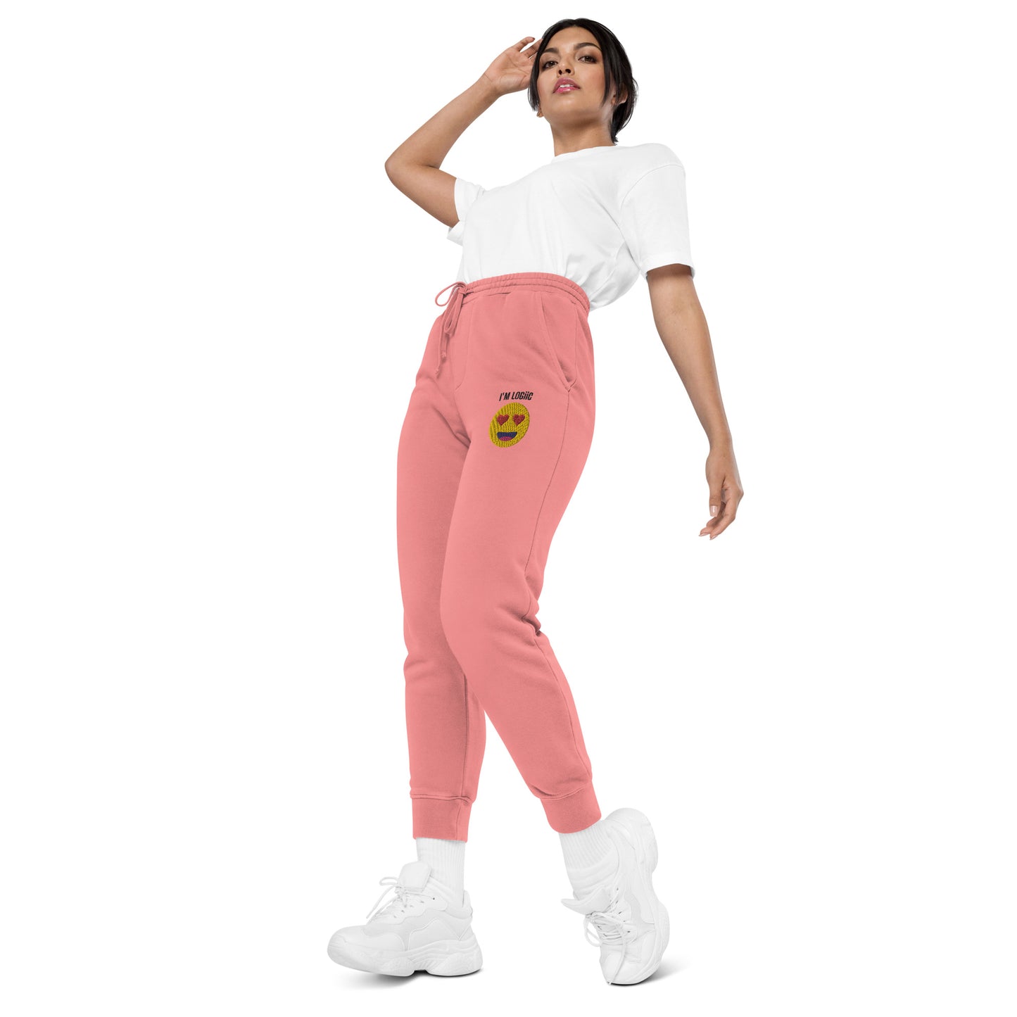Heart Eye Emoji Unisex pigment-dyed sweatpants