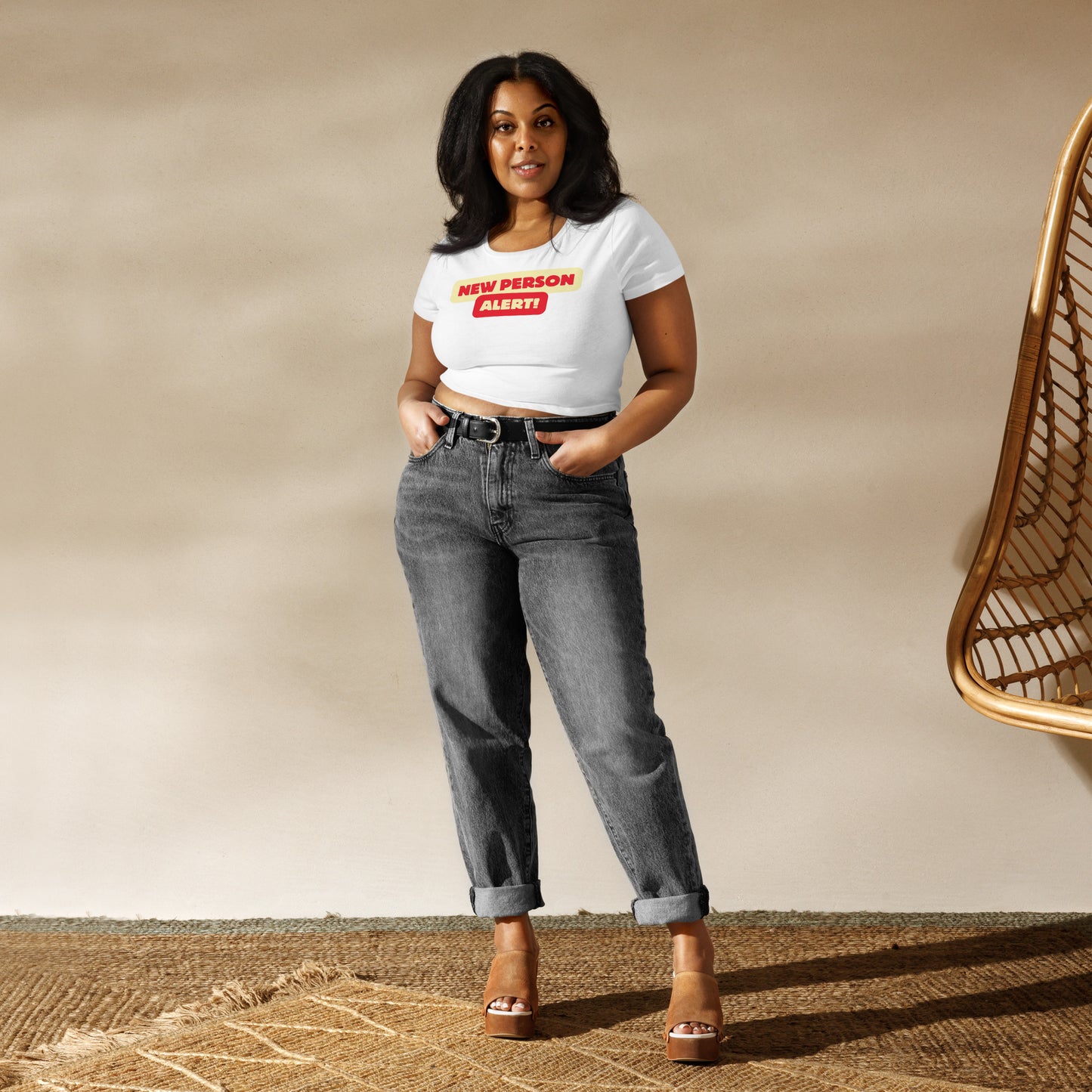 New Person Alert Women’s Crop Tee