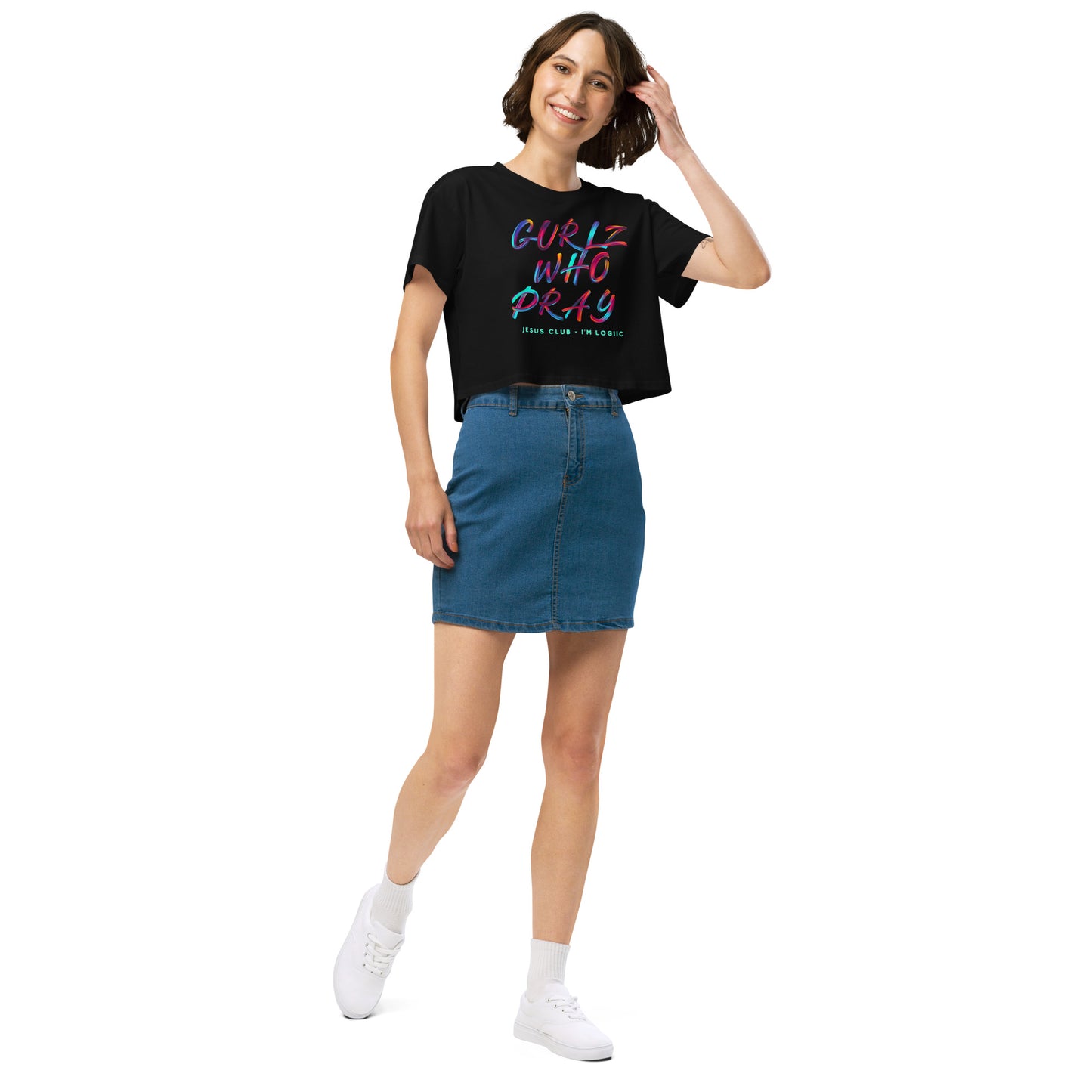 Gurlz who Pray crop top