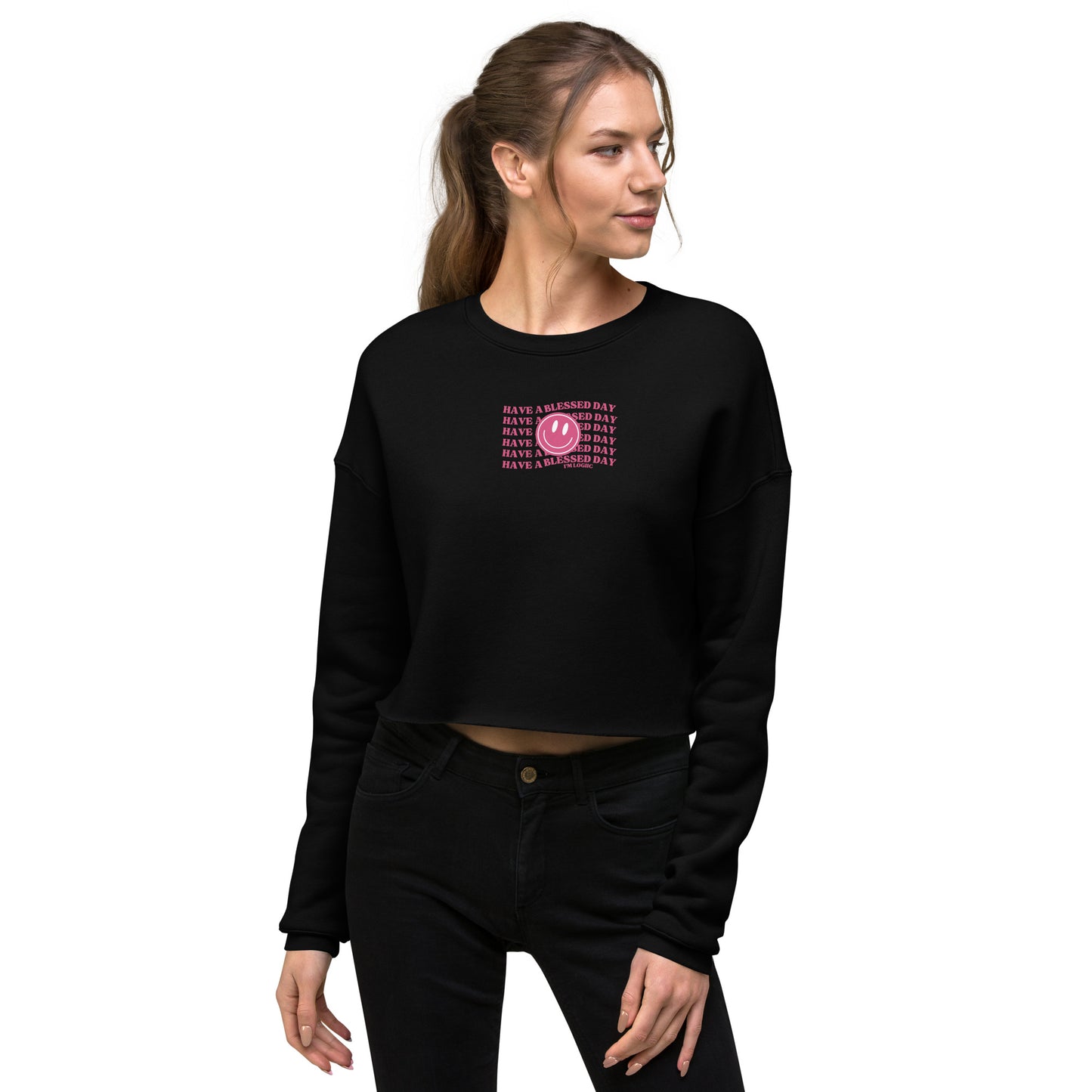 Have a Blessed Day Crop Sweatshirt