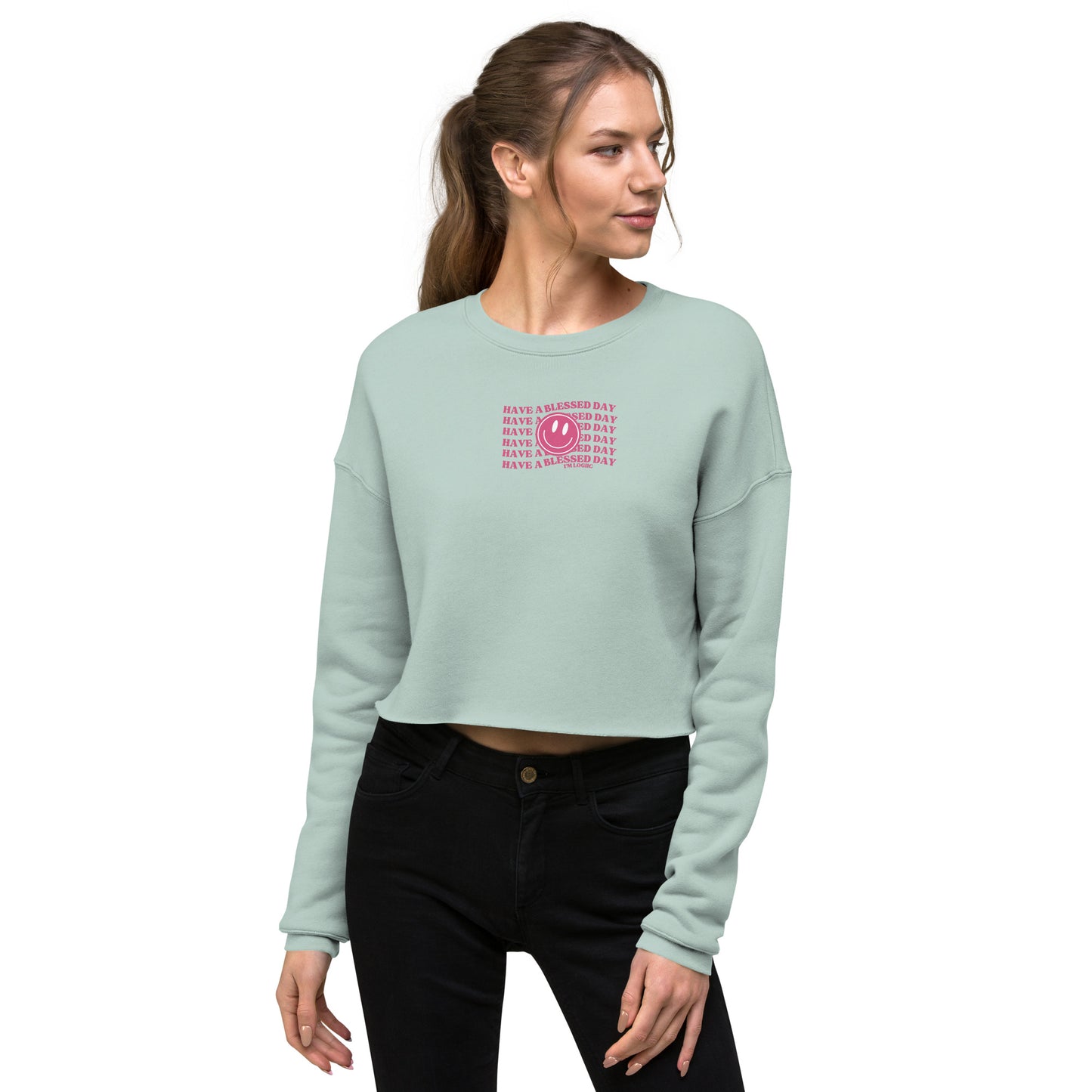 Have a Blessed Day Crop Sweatshirt