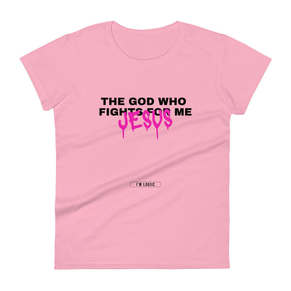 The God who fights for me Women's short sleeve t-shirt