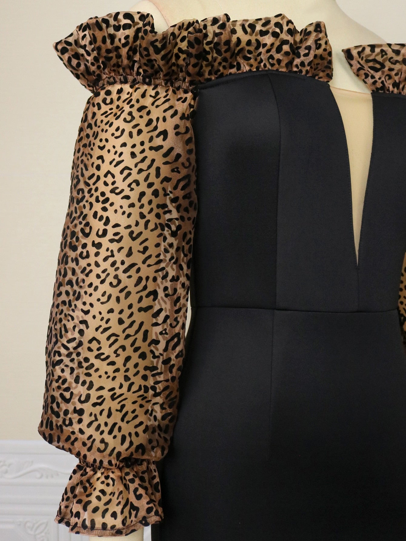 Alexia Cheetah Sleeve Dress