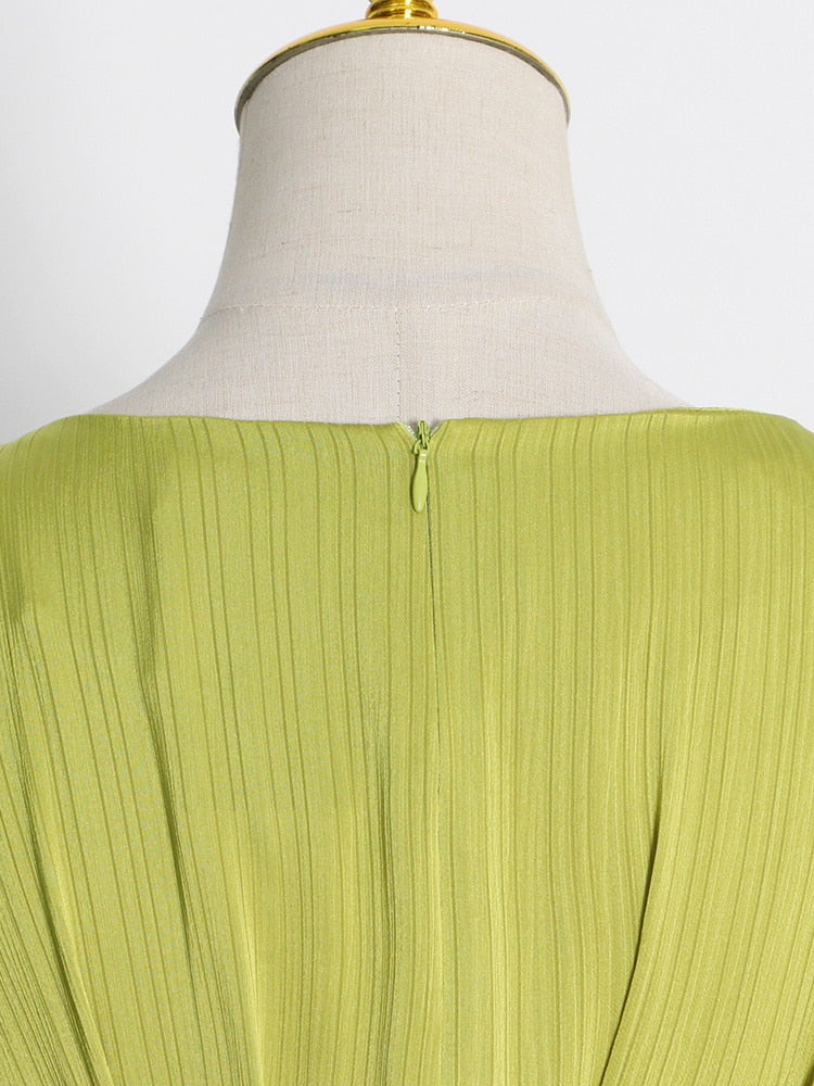 Gloria Classy Pleated Dress - Dresses