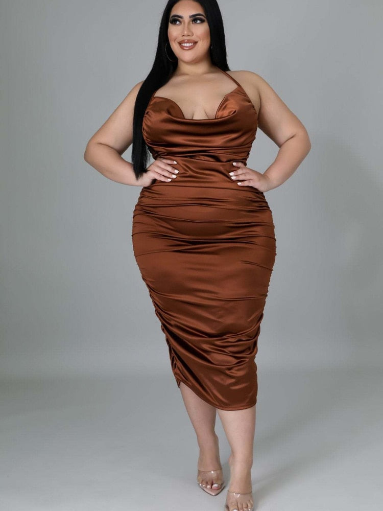 Dianna Plus Size Halter Dress - Dresses Dresses