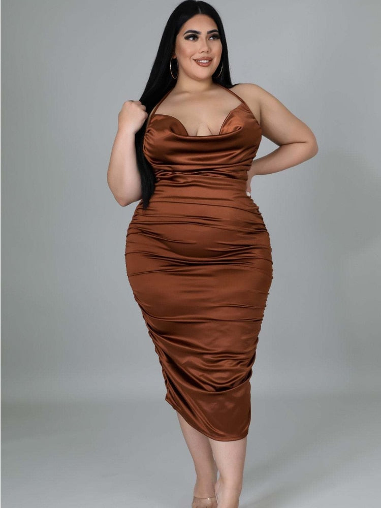 Dianna Plus Size Halter Dress - Dresses Dresses