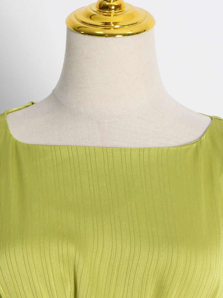 Gloria Classy Pleated Dress - Dresses