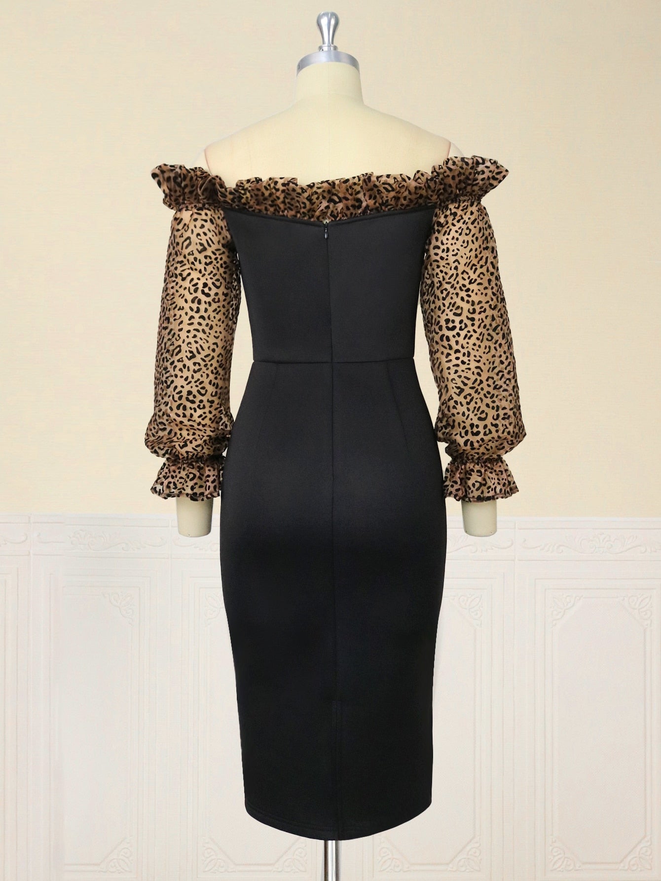 Alexia Cheetah Sleeve Dress