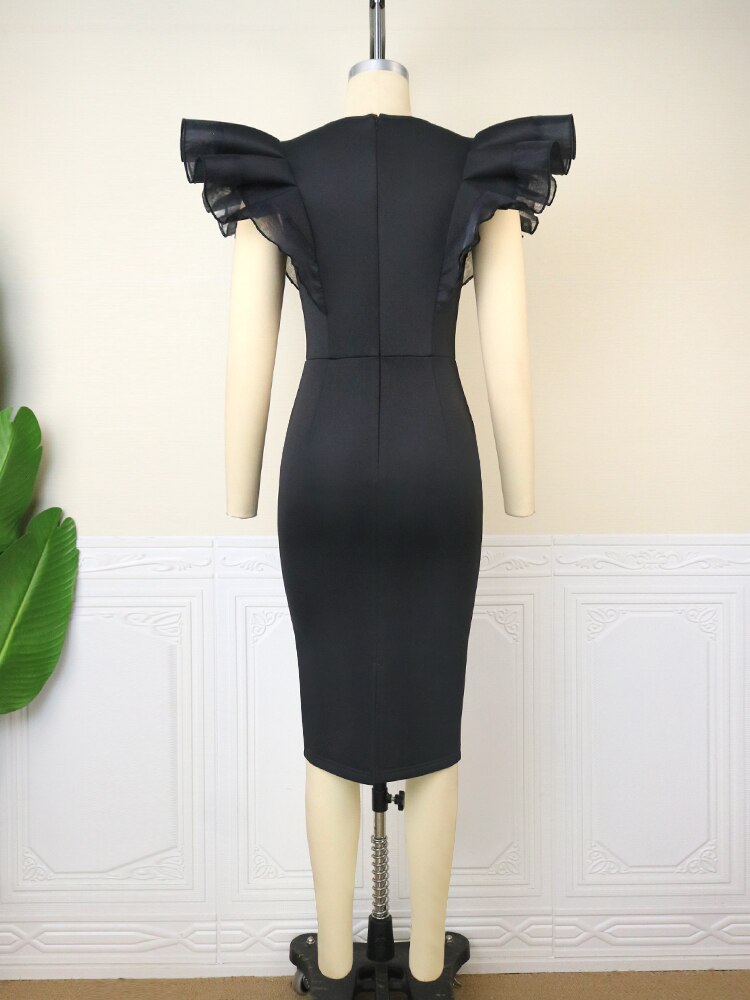 Daphne Ruffled Sleeve Dress