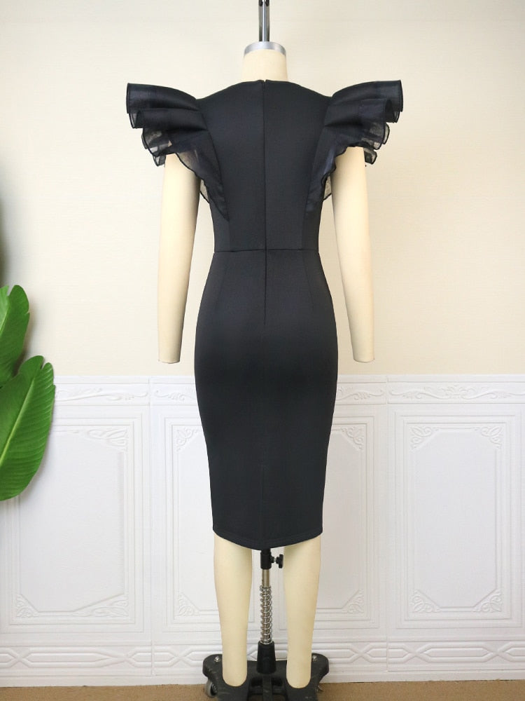 Daphne Ruffled Sleeve Dress