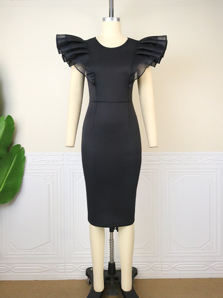 Daphne Ruffled Sleeve Dress
