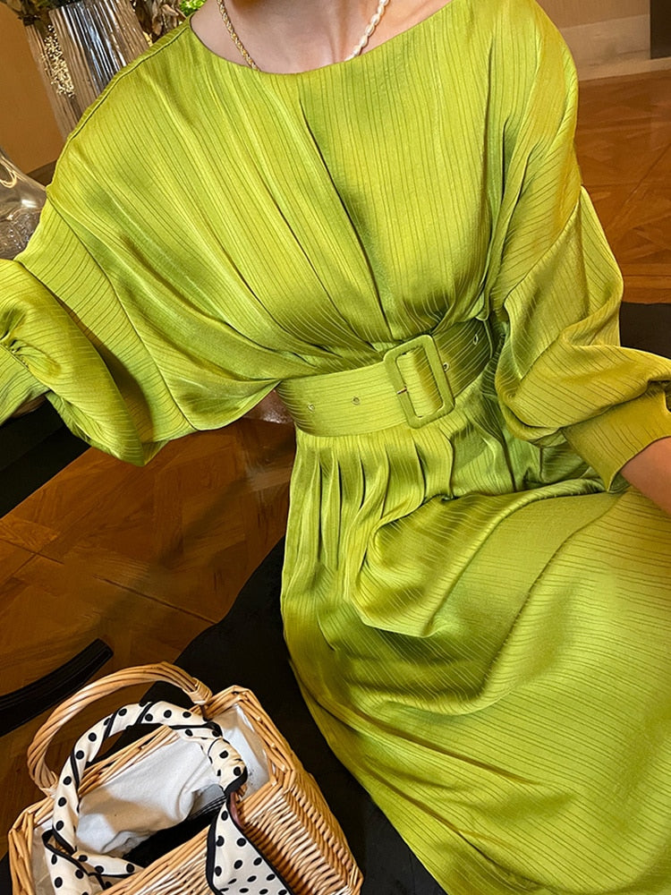 Gloria Classy Pleated Dress - Dresses