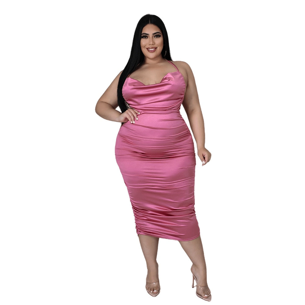 Dianna Plus Size Halter Dress - Dresses Dresses