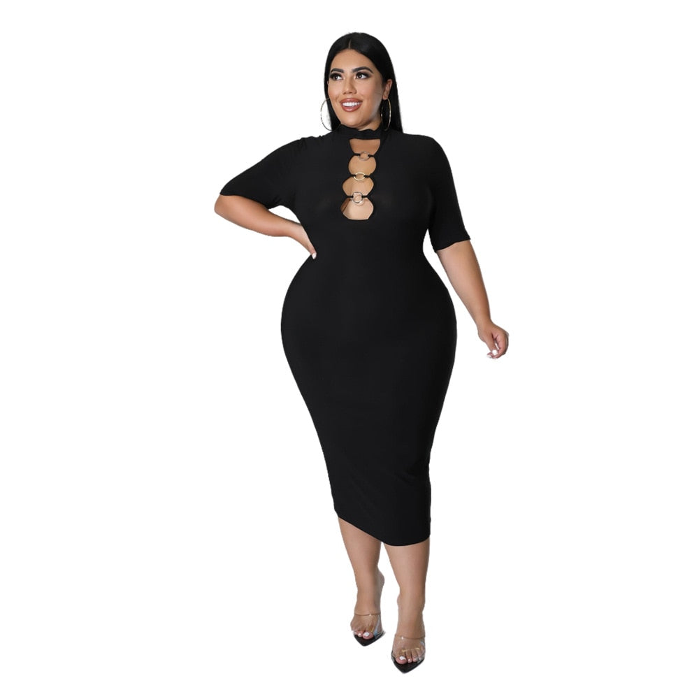 Rosetta Hollow Out Dress - Black / XL - Dresses Dresses