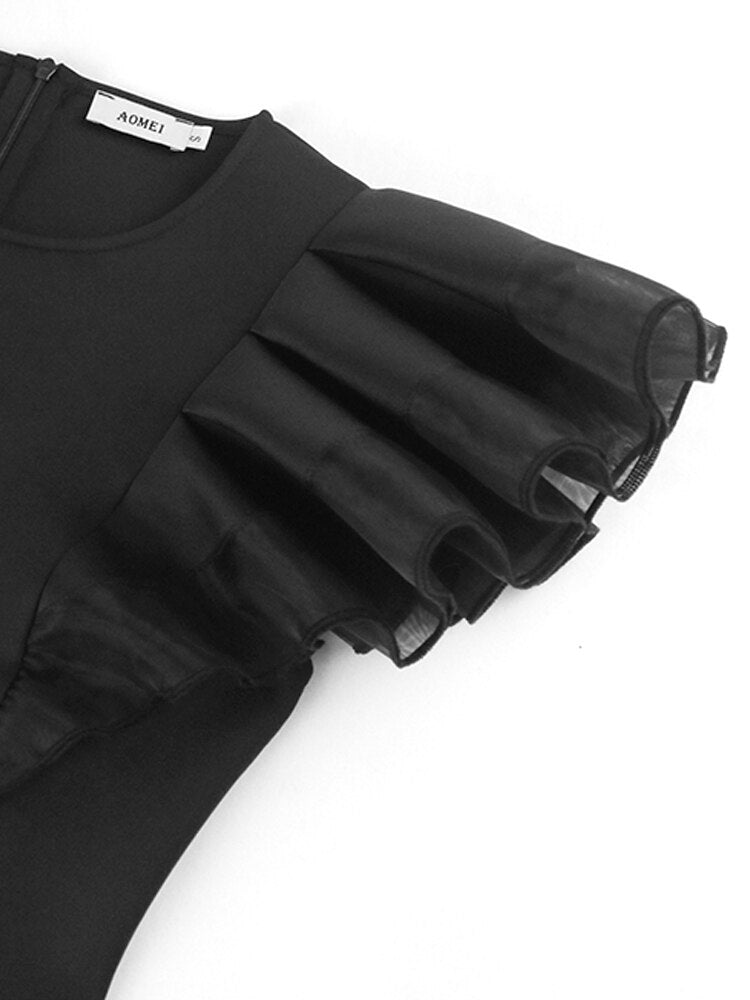Daphne Ruffled Sleeve Dress