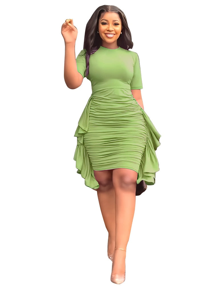 Chacha Bodycon Dress - Green / S
