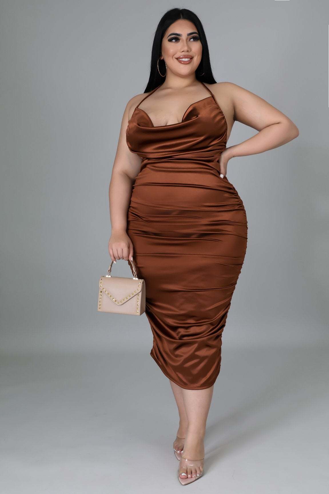 Dianna Plus Size Halter Dress - Dresses Dresses