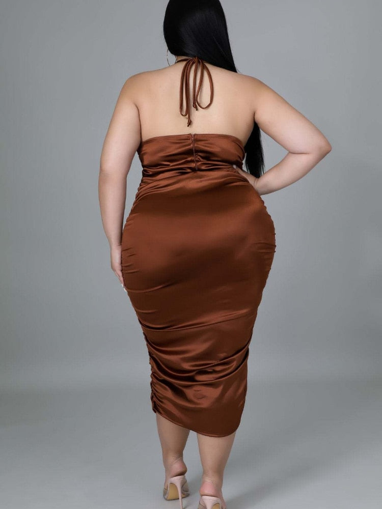 Dianna Plus Size Halter Dress - Dresses Dresses
