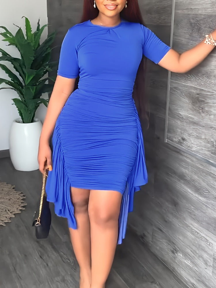 Chacha Bodycon Dress - Blue / S