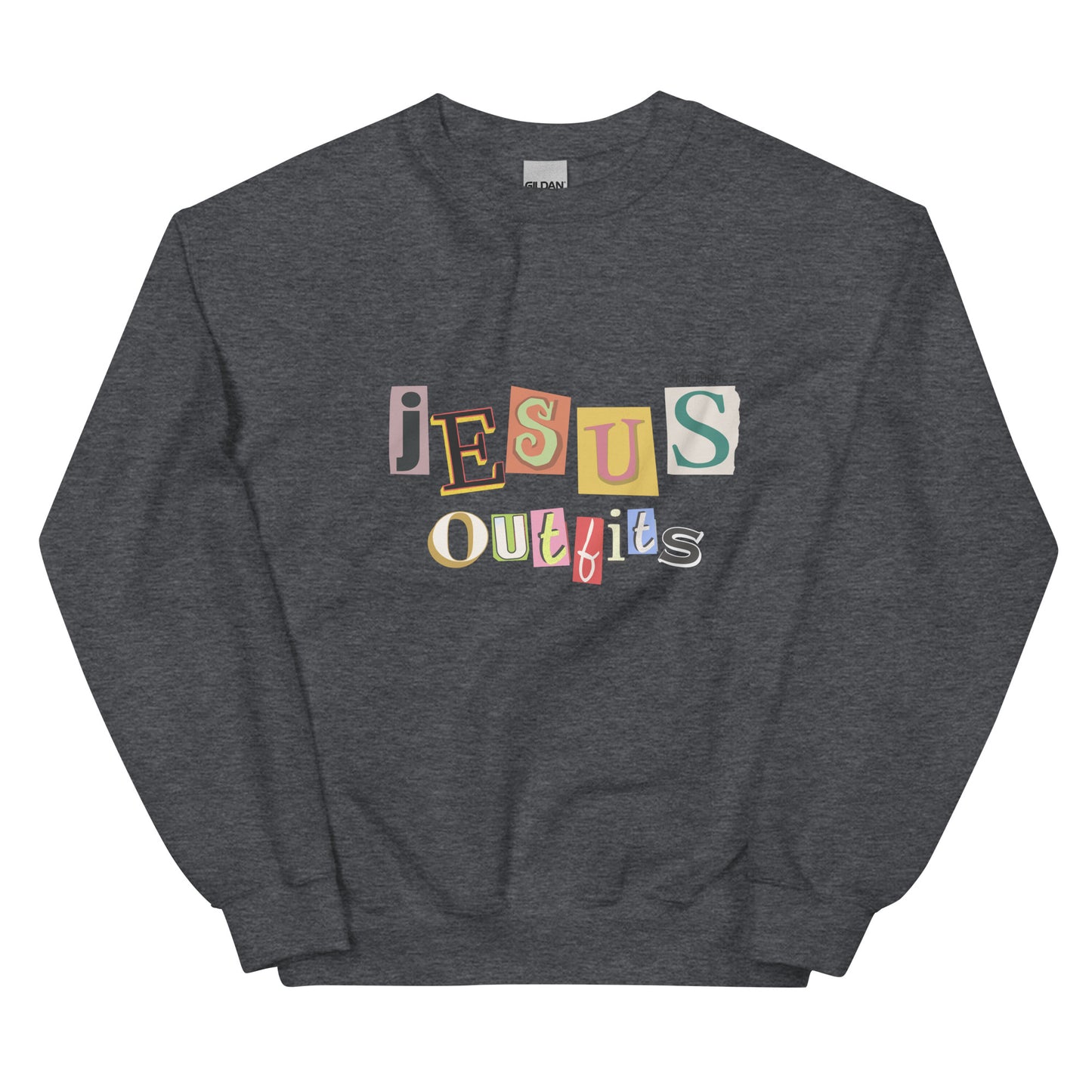 Jesus Outfits Crew Neck - Dark grey / S - Shirts & Tops