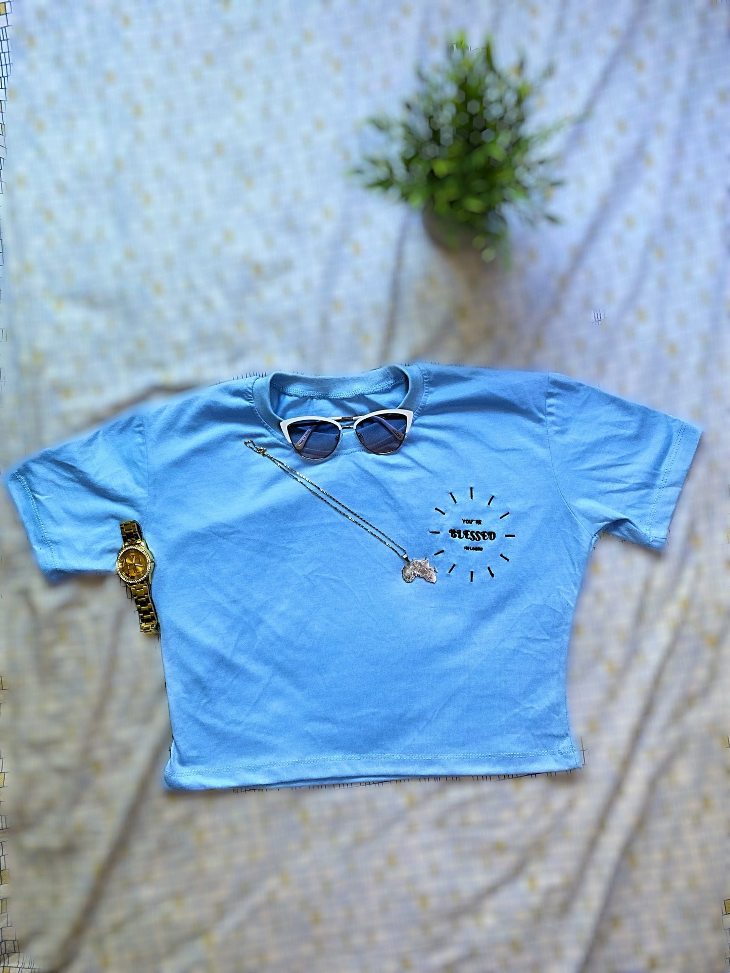 You’re Blessed Christian Crop Tee - Shirts & Tops Shirts &