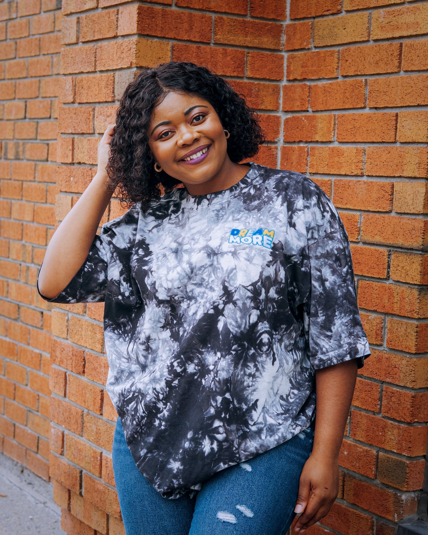 Dream More Tie Dye -Oversized - Shirts & Tops