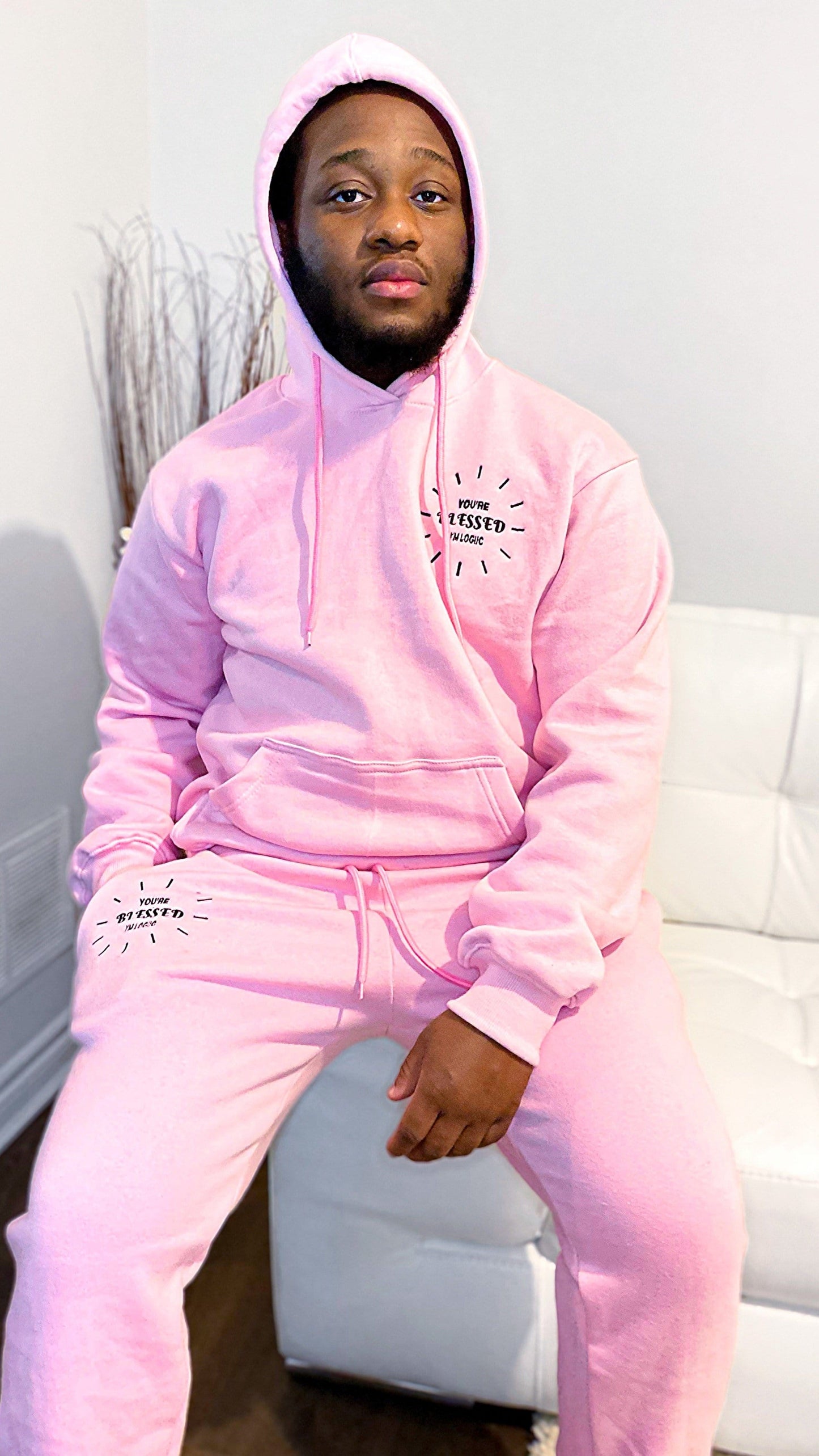 “You’re Blessed Christian Hoodie - S / Bubble Pink - Outfit