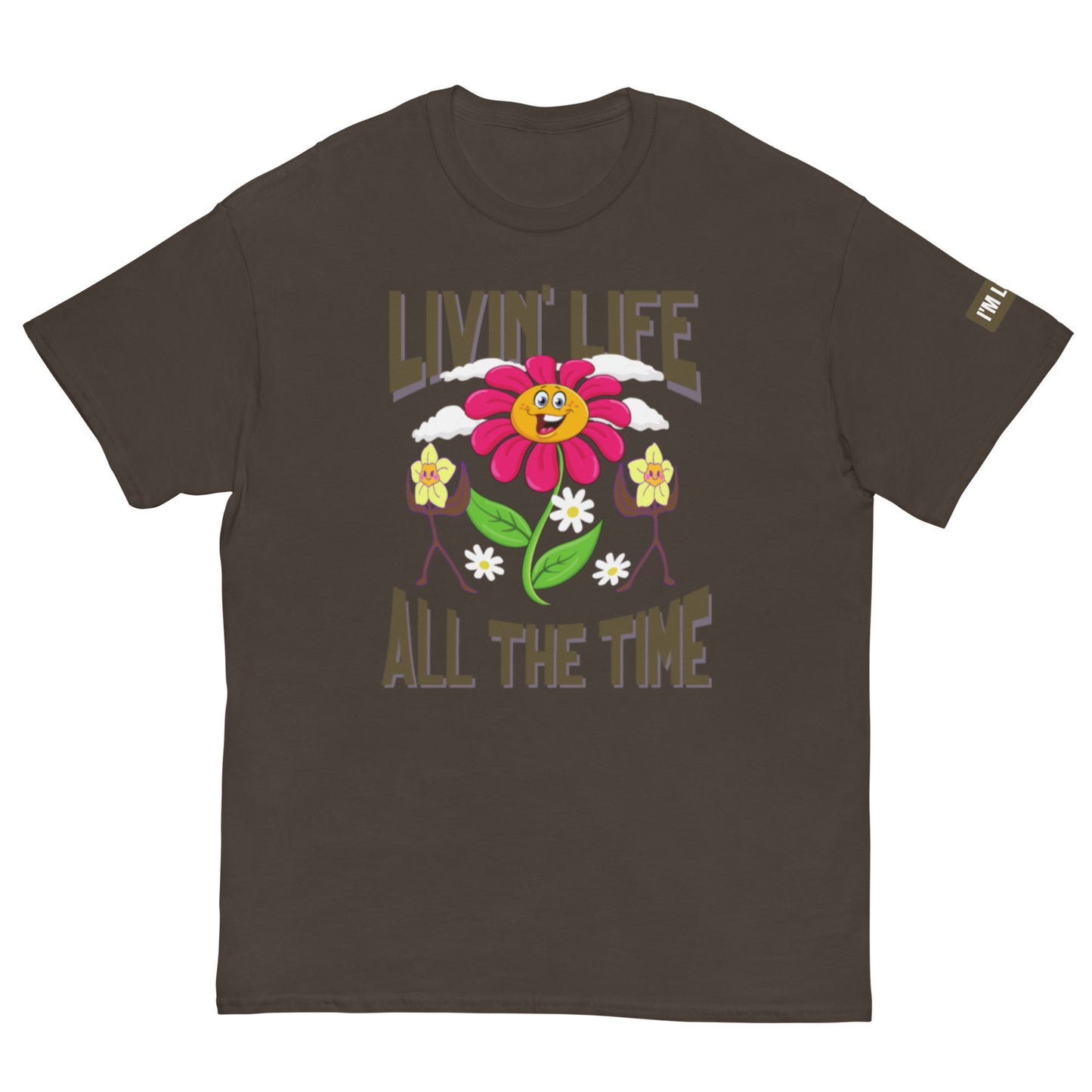 Livin’ Life classic tee - Dark Chocolate / S