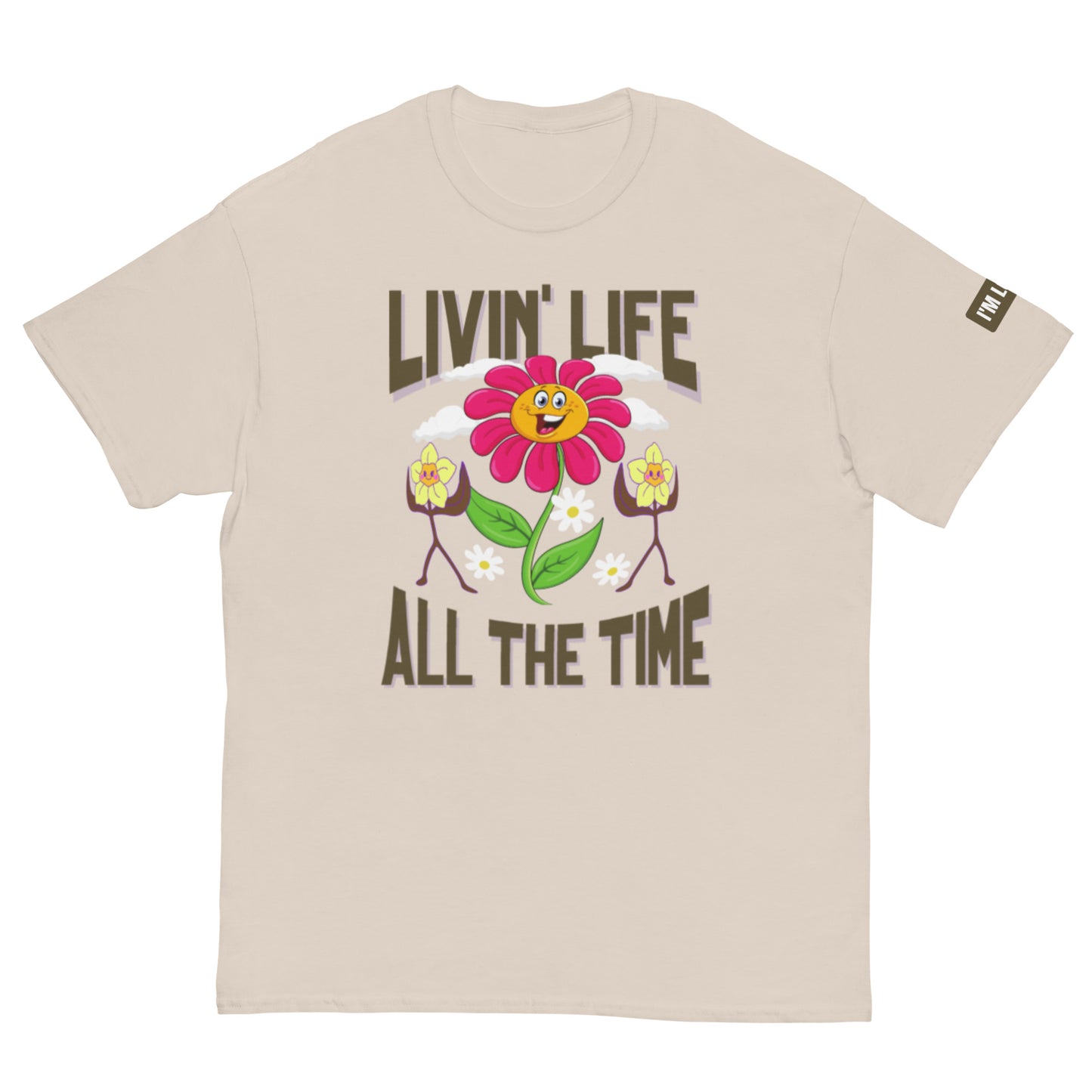 Livin’ Life classic tee - Natural / S