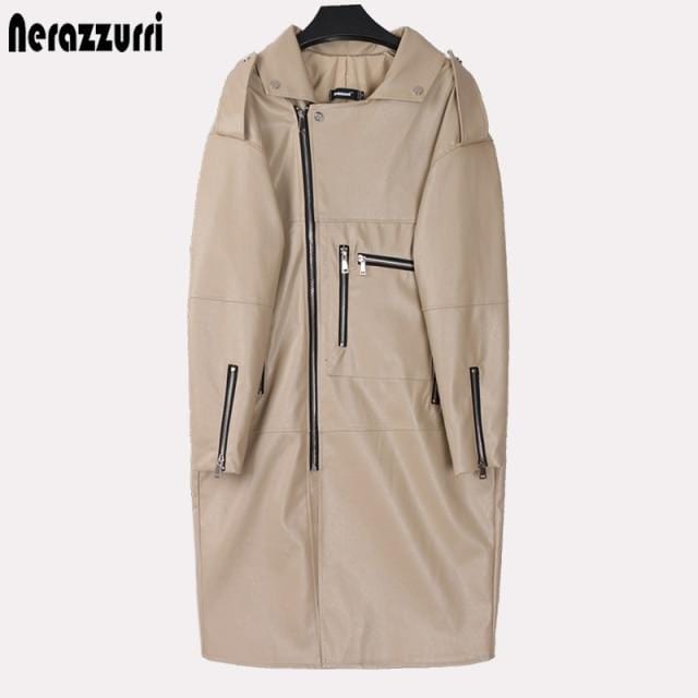 Digging It Oversized Leather Jacket - coats