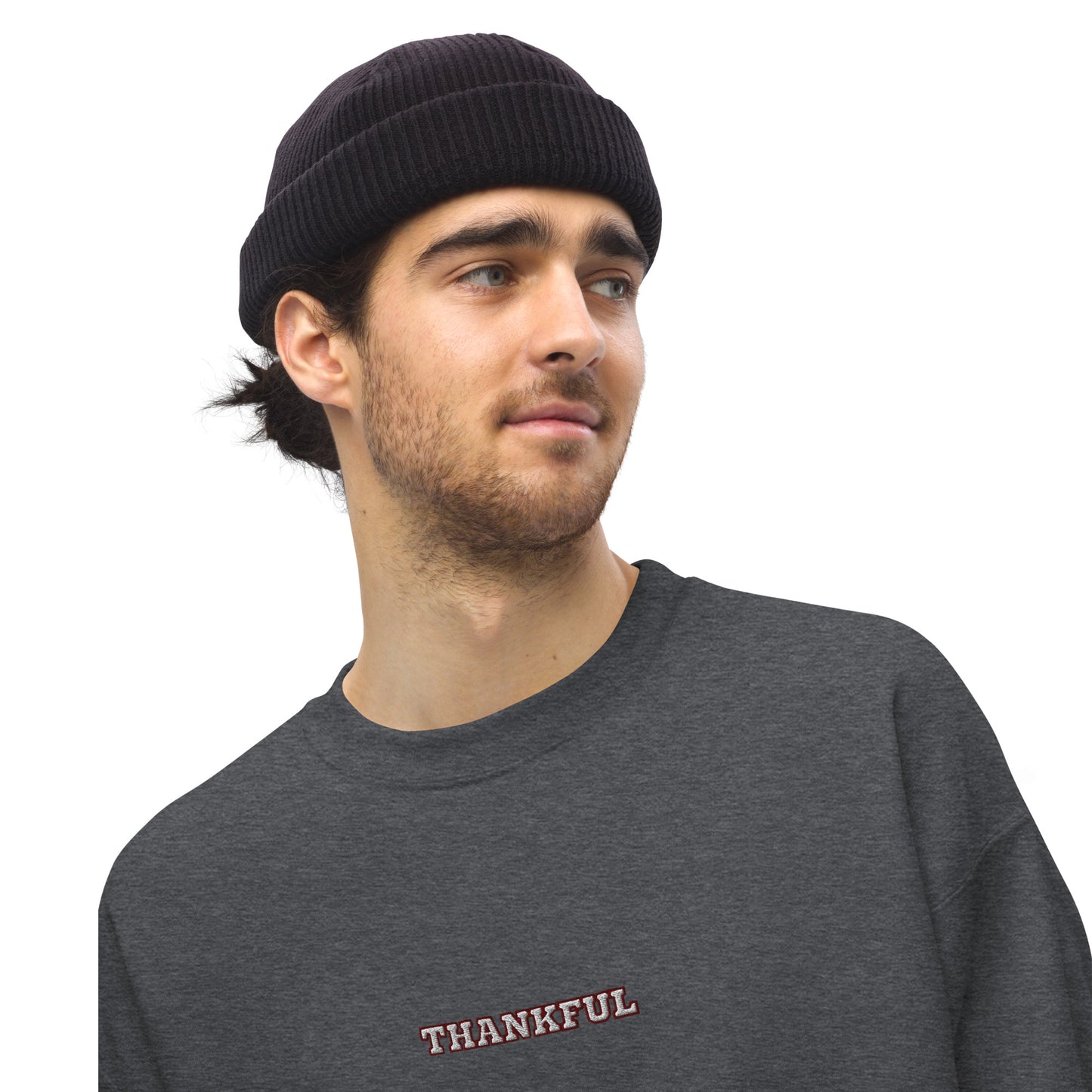 Thankful Unisex Sweatshirt - Dark Heather / S