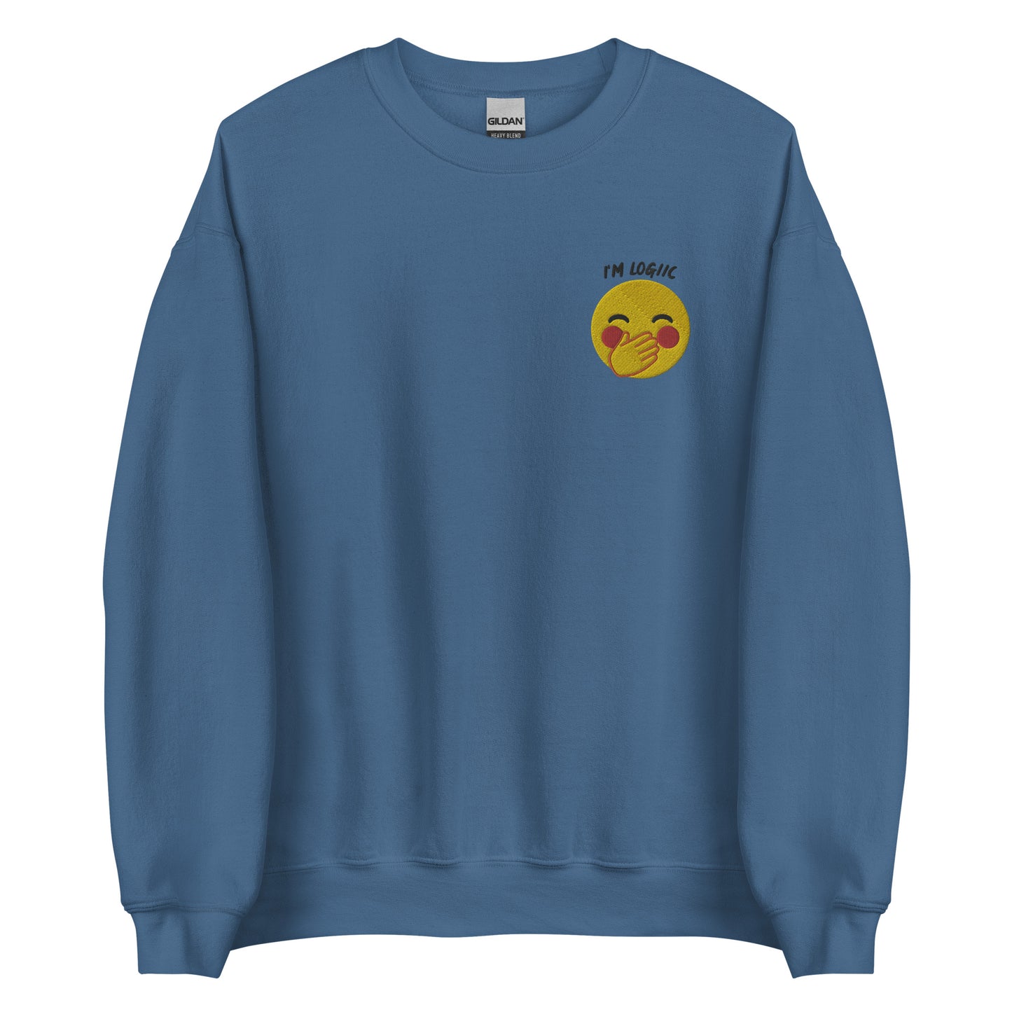 Giggle Emoji Unisex Sweatshirt - Indigo Blue / S