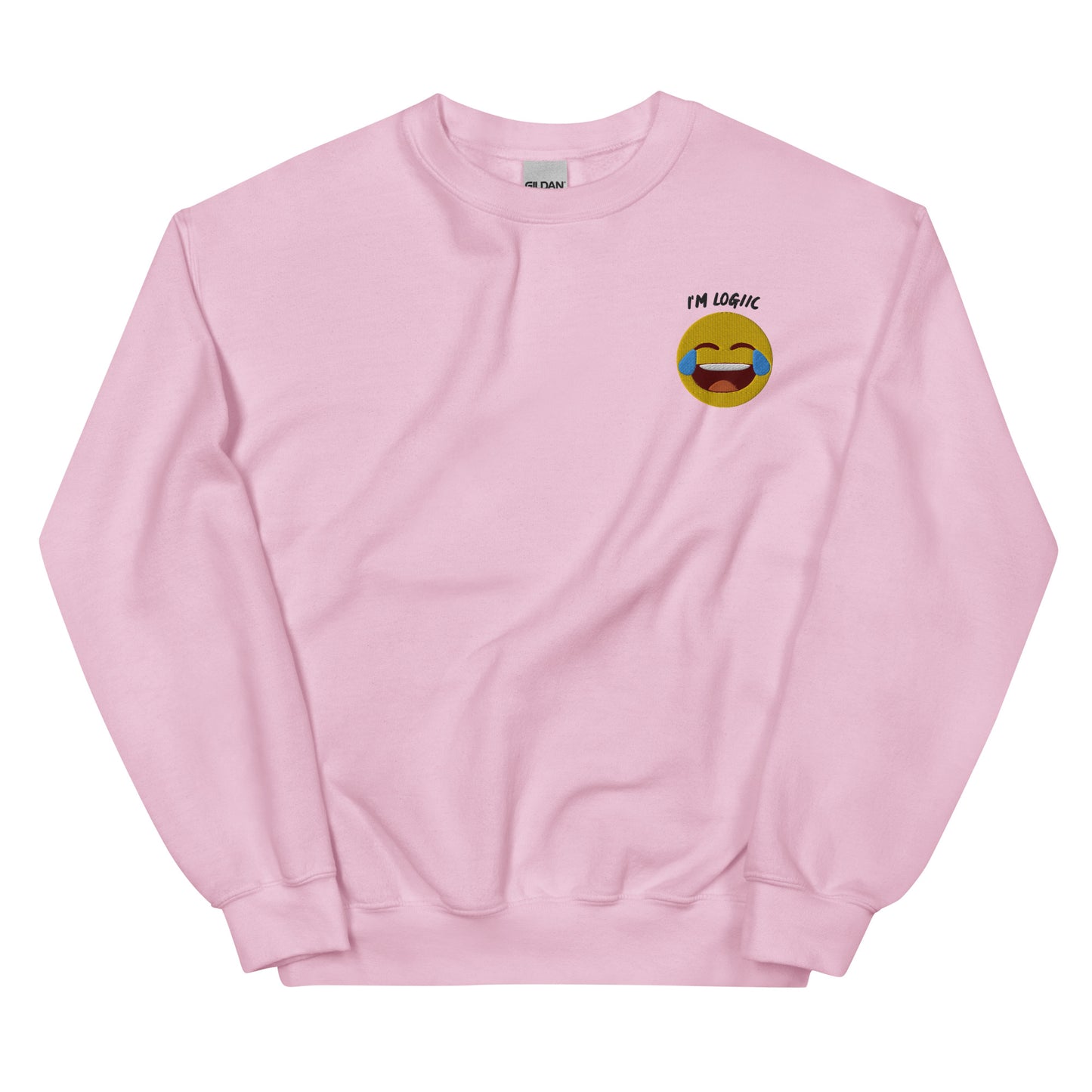Cry Laugh Emoji Unisex Sweatshirt - Light Pink / S