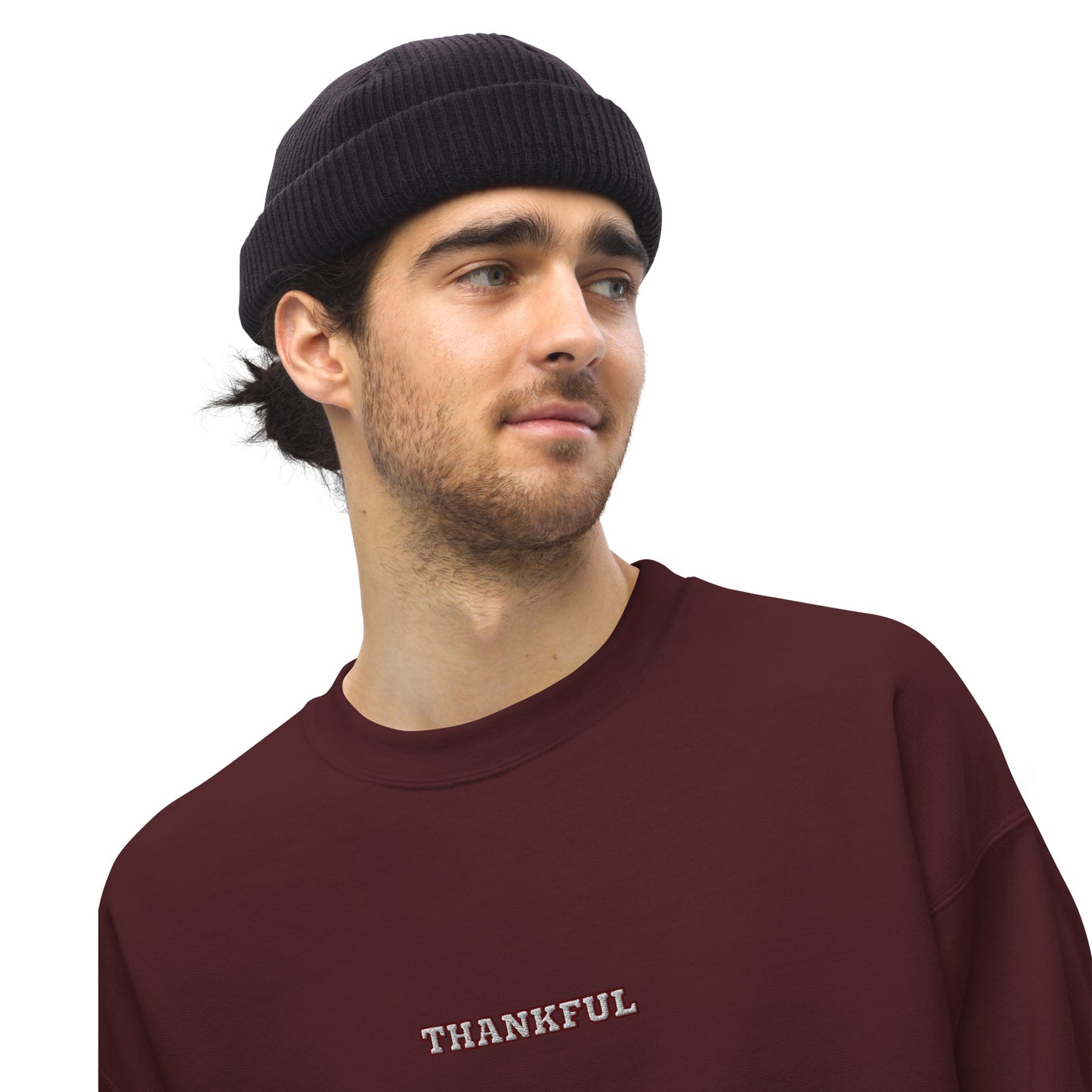 Thankful Unisex Sweatshirt - Maroon / S