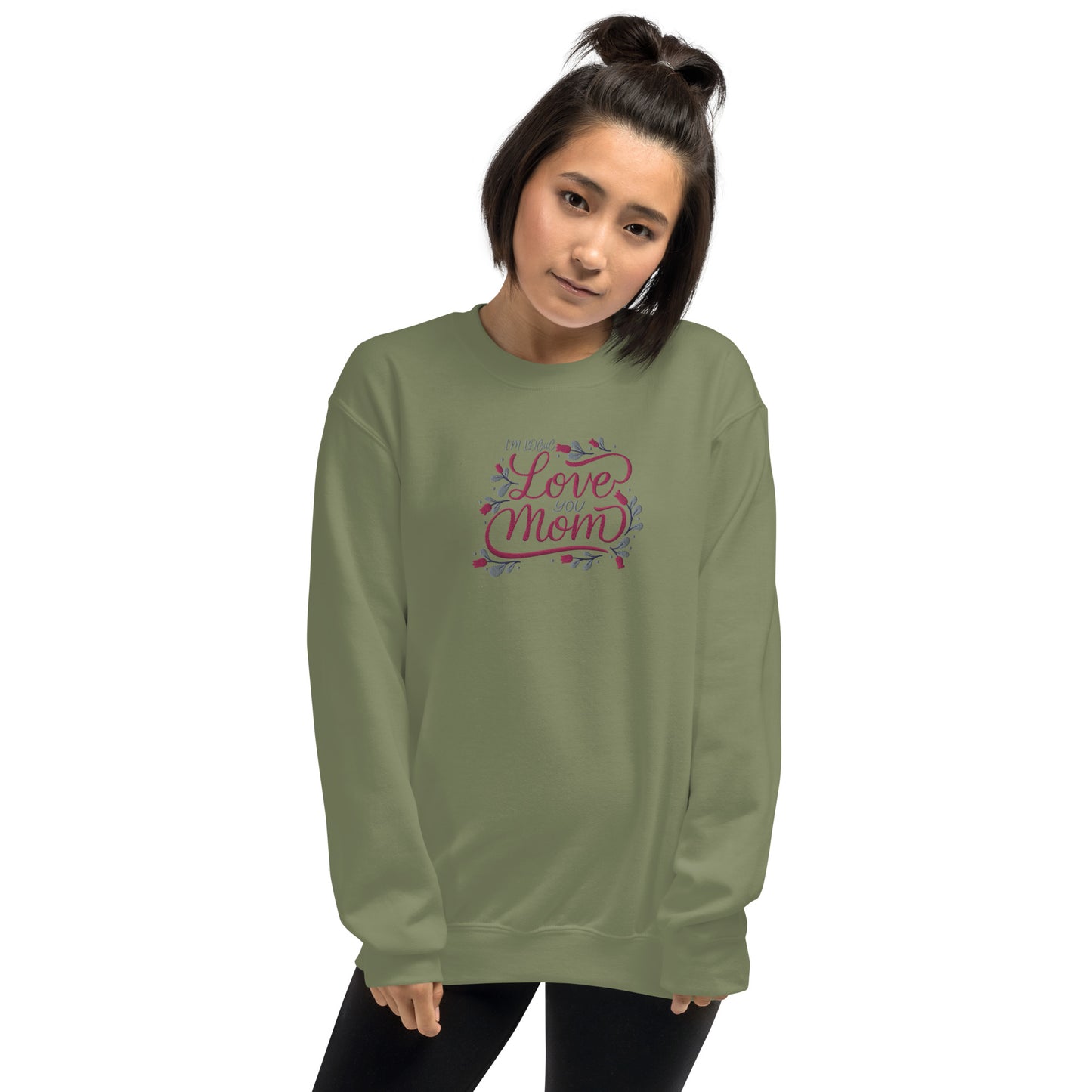 Love You Mom Unisex Sweatshirt - Military Green / S - Shirts