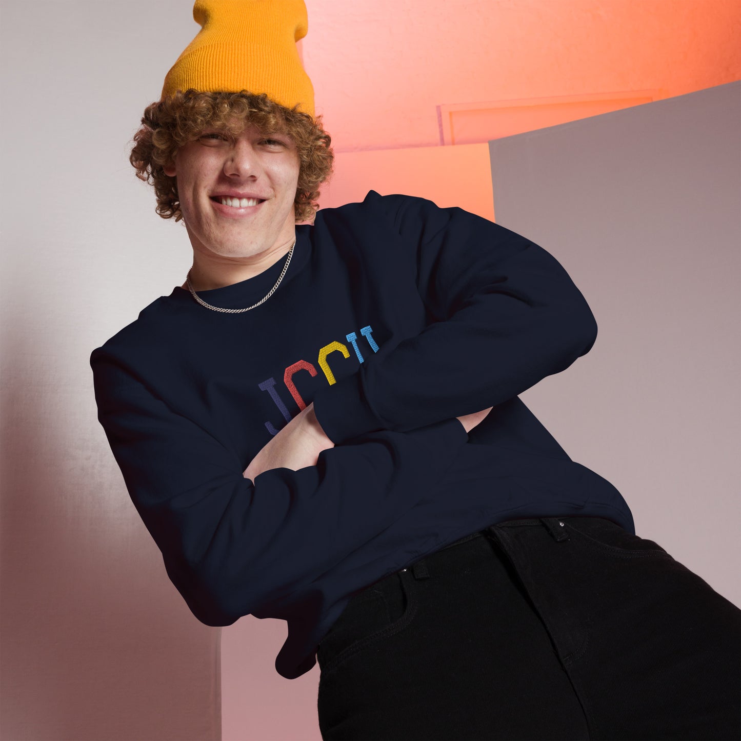 JCCU Embroidered Unisex Sweatshirt - Navy / S - Shirts &